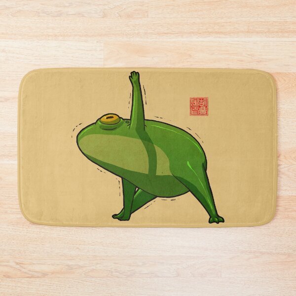 Item preview, Yoga Frog Triangle Pose designed and sold by DingHuArt.