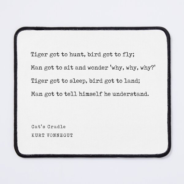 Item preview, Cat's Cradle - Kurt Vonnegut Quote - Literature - Typewriter Print designed and sold by Studio Grafiikka.