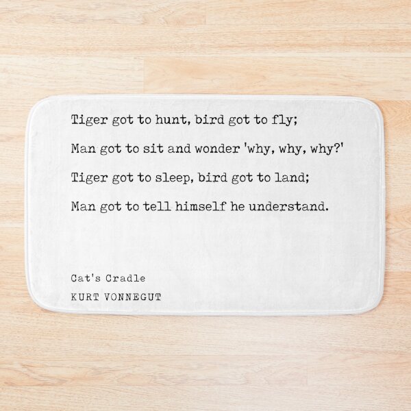 Item preview, Cat's Cradle - Kurt Vonnegut Quote - Literature - Typewriter Print designed and sold by Studio Grafiikka.