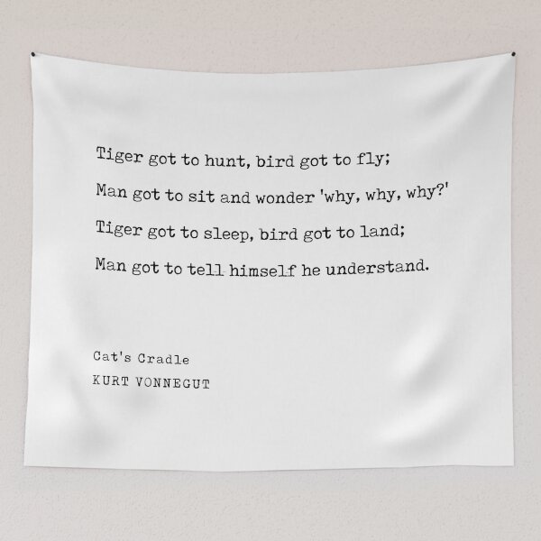 Item preview, Cat's Cradle - Kurt Vonnegut Quote - Literature - Typewriter Print designed and sold by Studio Grafiikka.
