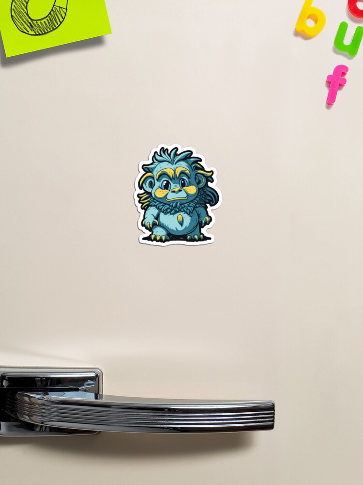 Blue Troll Magnet for Sale by Toon attic