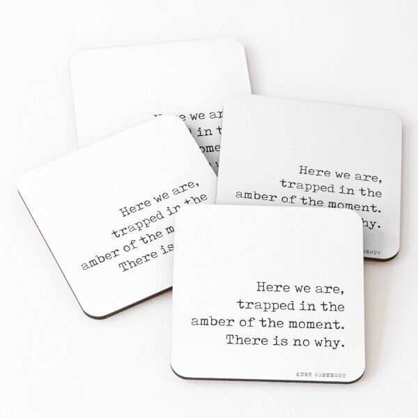 Item preview, Trapped in the amber of the moment - Kurt Vonnegut Quote - Literature - Typewriter Print designed and sold by Studio Grafiikka.