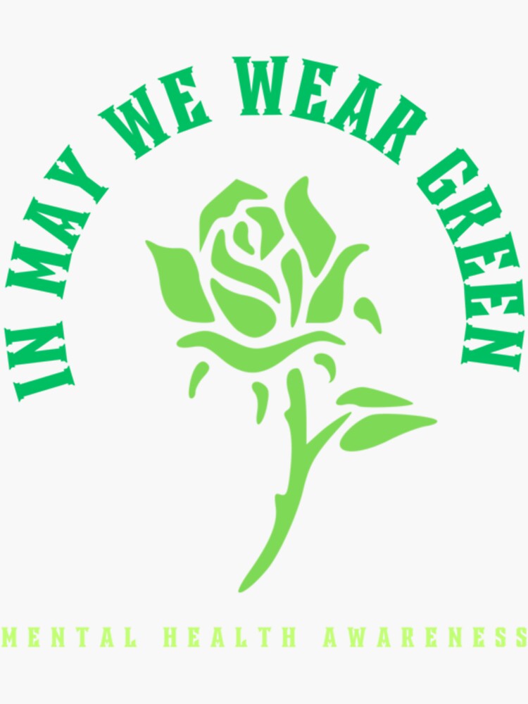 In May We Wear Green Messy Bun Tal Health Awareness Month Shirt