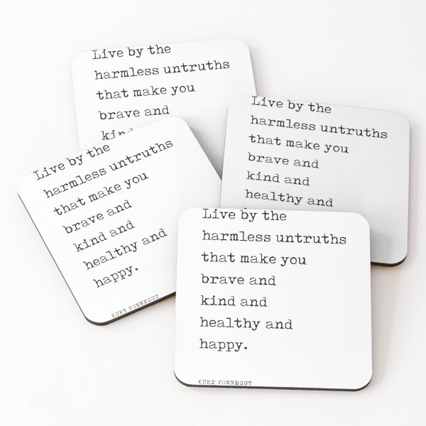 Item preview, Live by the harmless untruths - Kurt Vonnegut Quote - Literature - Typewriter Print designed and sold by Studio Grafiikka.