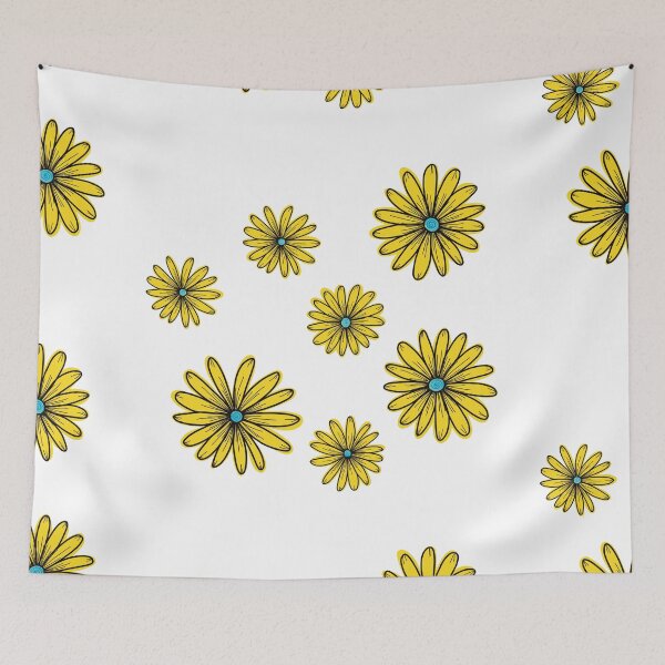 Item preview, Y2K neon yellow daisy flowers sticker- cyberpunk techno flowers designed and sold by Aesthetica-1.