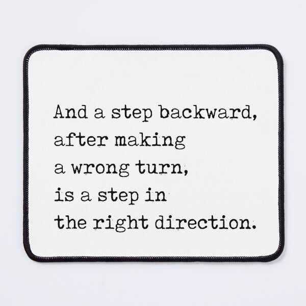 Item preview, And a step backward - Kurt Vonnegut Quote - Literature - Typewriter Print designed and sold by Studio Grafiikka.