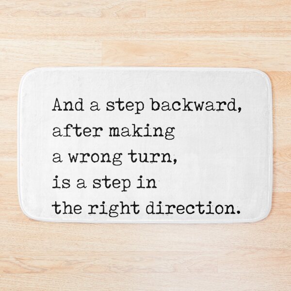 Item preview, And a step backward - Kurt Vonnegut Quote - Literature - Typewriter Print designed and sold by Studio Grafiikka.