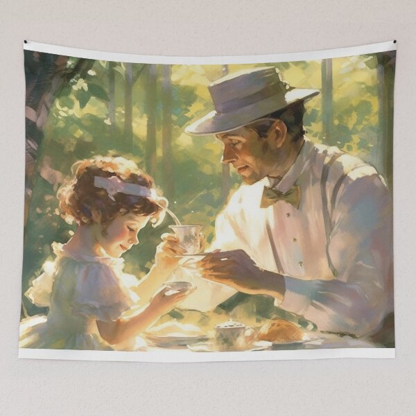 Item preview, Backyard tea party father and daughter designed and sold by Jason  Stirling.