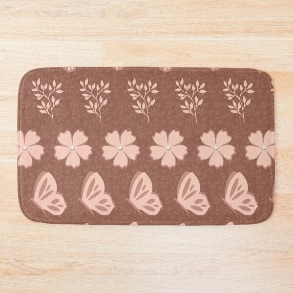 Item preview, Rows of Leaves, Flowers and Butterflies on Dark Textured Background designed and sold by ImpalaMoon.