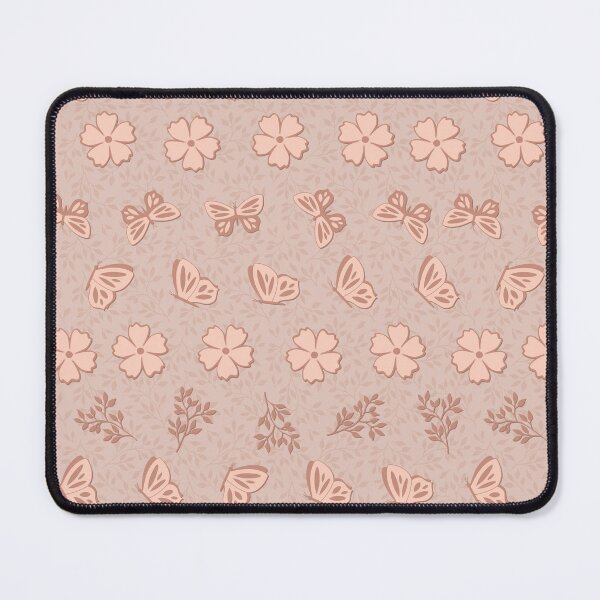 Item preview, Rows of Leaves, Flowers and Butterflies on Light Textured Background designed and sold by ImpalaMoon.