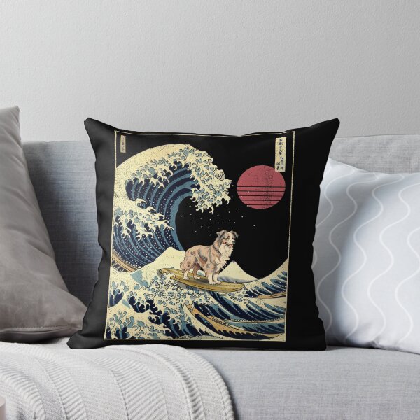 Item preview, Australian Shepherd Kanagawa Japanese Surfing Wave designed and sold by rafaeltto.