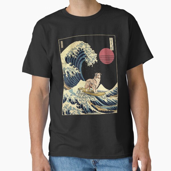 Artikel-Vorschau von Australian Shepherd Kanagawa Japanese Surfing Wave, designt und verkauft von rafaeltto.