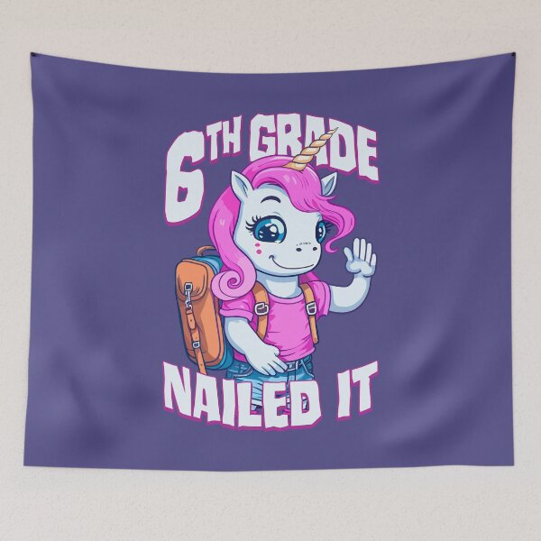 Item preview, 6th Grade Nailed It Funny Happy Unicorn Girl Graduation designed and sold by GrandeDuc.