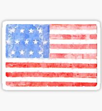 Watercolor American Flag Sticker