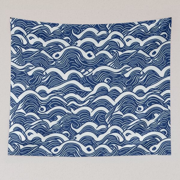 Item preview, Japanese Waves Pattern designed and sold by Pride-Casuals.