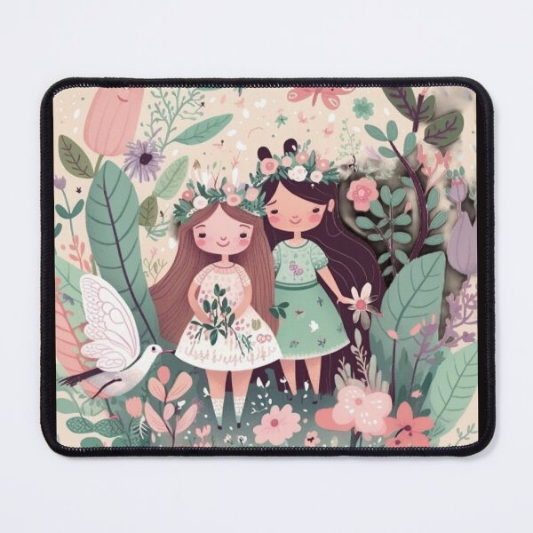 Item preview, Magical Garden with whimsical Fairies and flowers designed and sold by iDezine GD.
