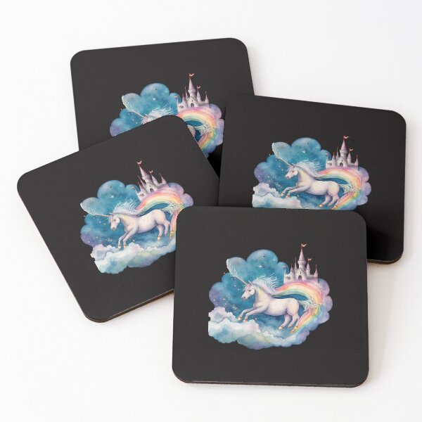 Artikelvorschau, Magical Unicorn Flying Through Fluffy Clouds entworfen und verkauft von iDezine GD.