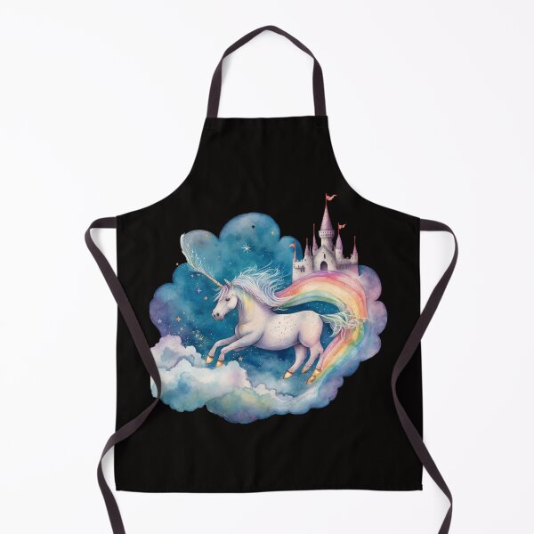Artikelvorschau, Magical Unicorn Flying Through Fluffy Clouds entworfen und verkauft von iDezine GD.