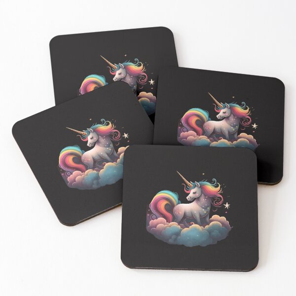 Artikelvorschau, Magical Unicorn Flying Through Fluffy Clouds entworfen und verkauft von iDezine GD.