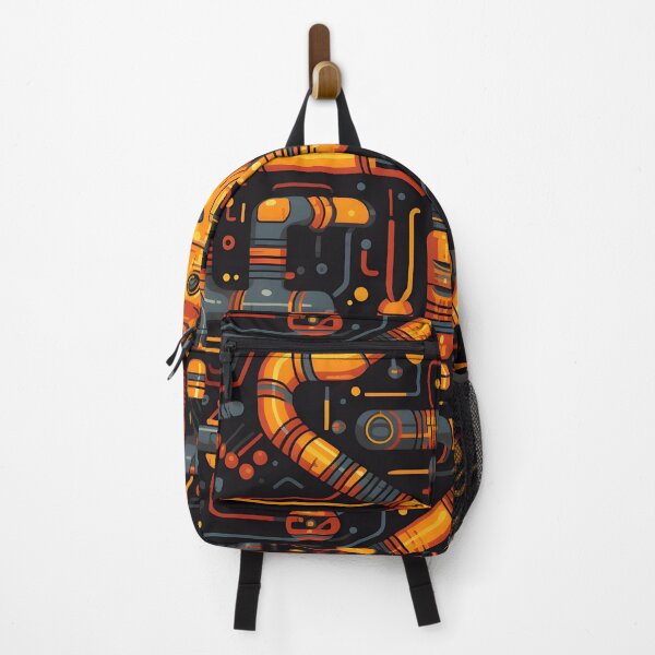 Item preview, Mechanical Pipeline (Gray/Orange) - Seamless designed and sold by GalacticLabs.