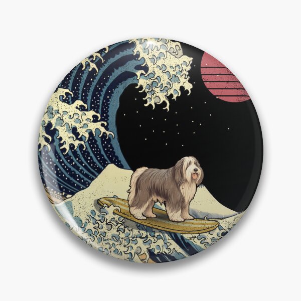 Artikelvorschau, Bearded Collie Kanagawa Japanese Surfing Wave entworfen und verkauft von rafaeltto.