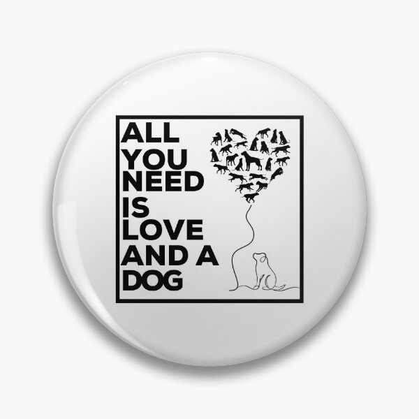 Item preview, Copy of All You Need is Love and a Dog (black) designed and sold by Bitchien.