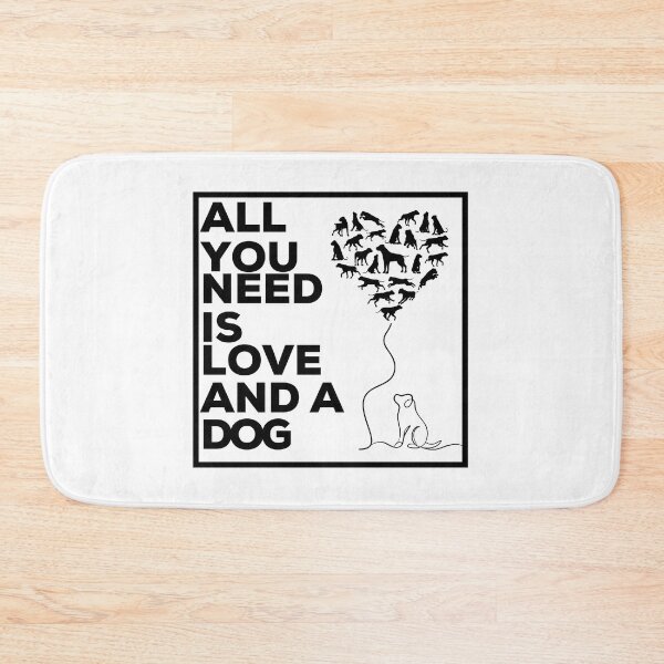 Item preview, Copy of All You Need is Love and a Dog (black) designed and sold by Bitchien.