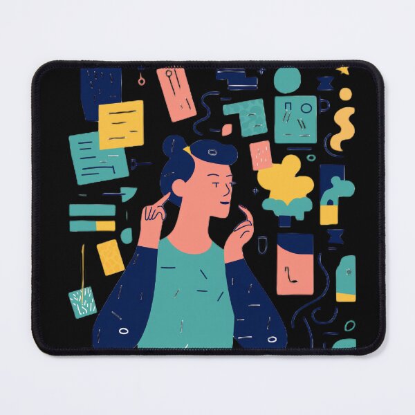 Item preview, Minimalist Character Of Person Brainstorming Ideas designed and sold by iDezine GD.