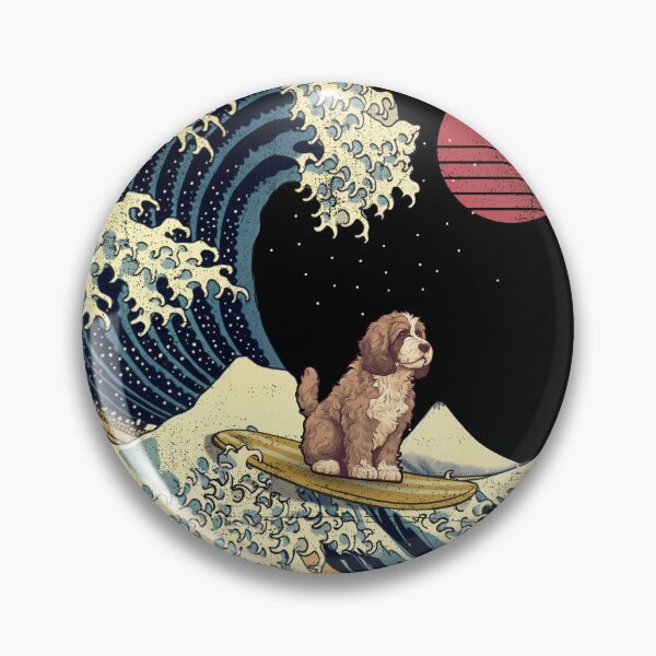 Item preview, Bernedoodle Kanagawa Japanese Surfing Wave designed and sold by rafaeltto.