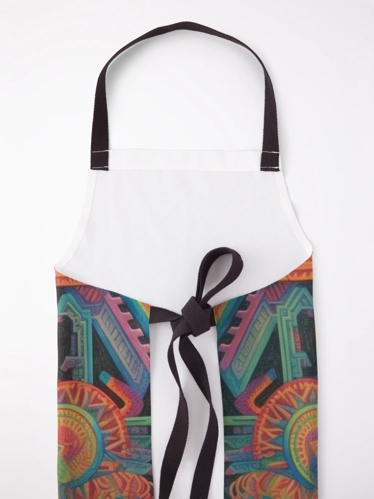 Thumbnail 5 of 6, Apron, Abstract Aztec Patterns designed and sold by Desfix.