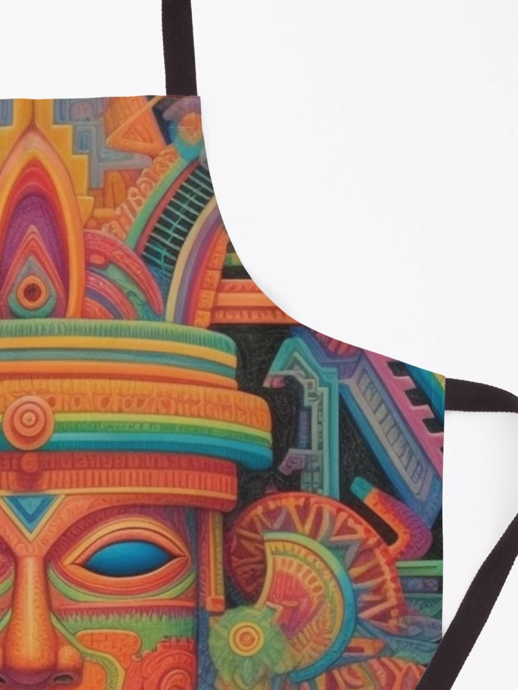 Thumbnail 3 of 6, Apron, Abstract Aztec Patterns designed and sold by Desfix.