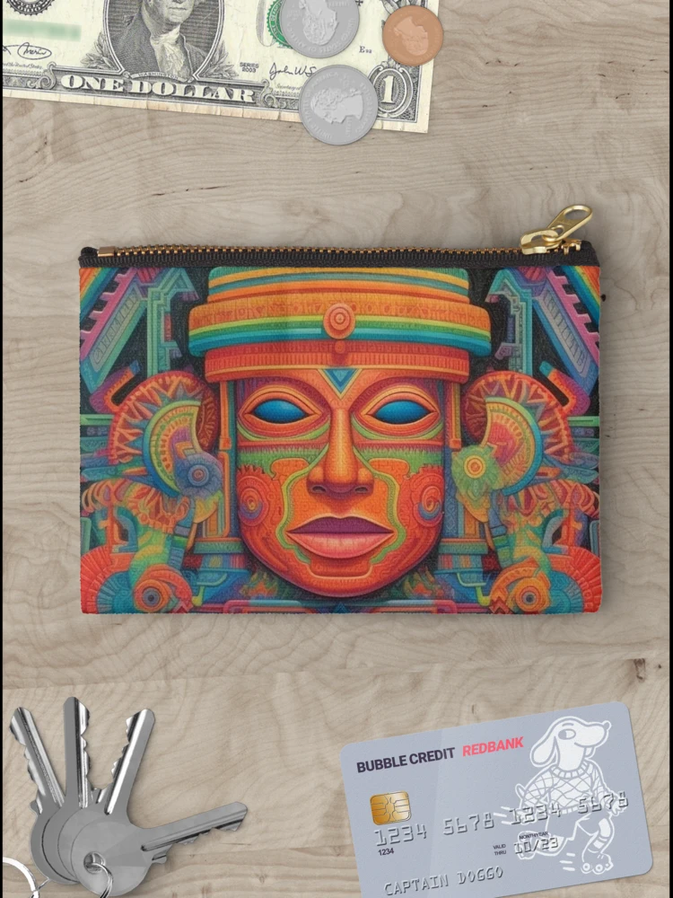 Thumbnail 3 of 4, Zipper Pouch, Abstract Aztec Patterns designed and sold by Desfix.
