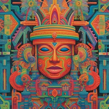 Artwork thumbnail, Abstract Aztec Patterns by Desfix