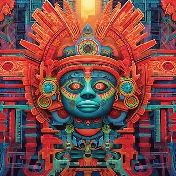 Artwork thumbnail, Abstract Aztec Patterns by Desfix