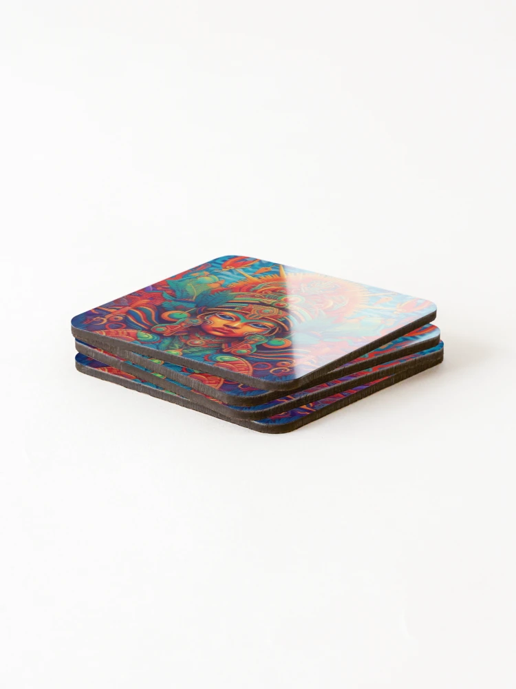 Thumbnail 4 of 5, Coasters (Set of 4), Abstract Aztec Patterns designed and sold by Desfix.