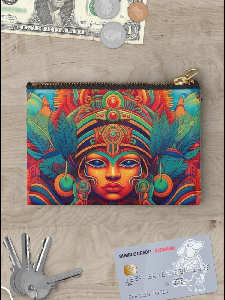 Thumbnail 3 of 4, Zipper Pouch, Abstract Aztec Patterns designed and sold by Desfix.