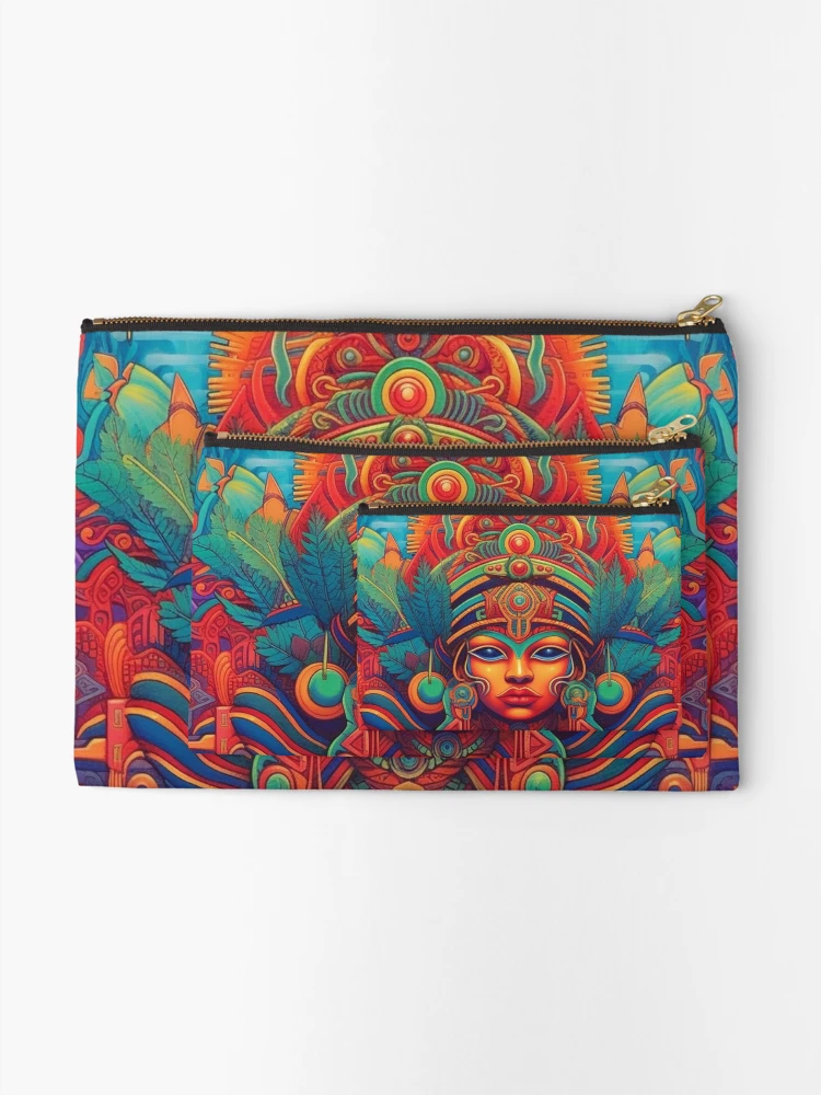 Thumbnail 2 of 4, Zipper Pouch, Abstract Aztec Patterns designed and sold by Desfix.