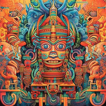 Artwork thumbnail, Abstract Aztec Patterns by Desfix