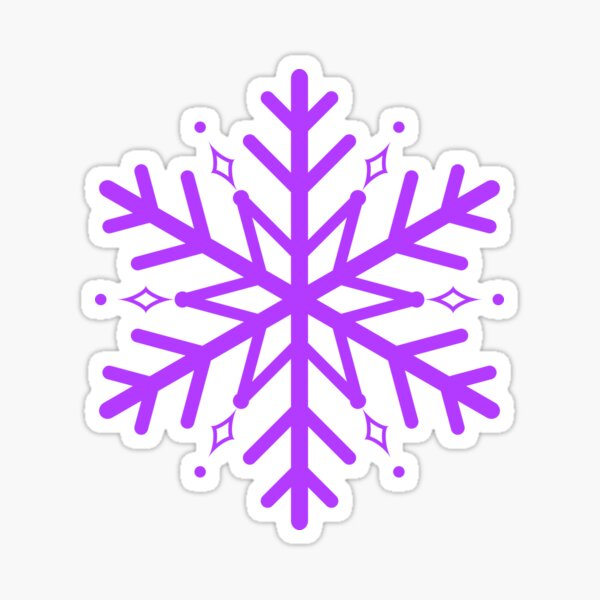 Teal Snowflake Sticker