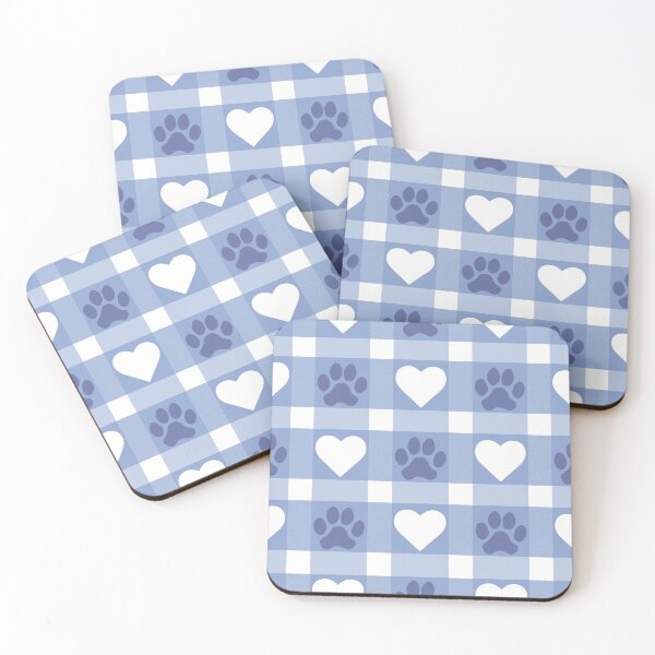 Item preview, Cute Dog Paws and Hearts on Plaid Pattern designed and sold by MoePark.