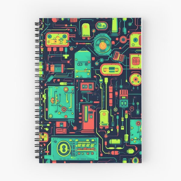 Item preview, Cartoon-Style Electronic Circuitry – Seamless designed and sold by GalacticLabs.