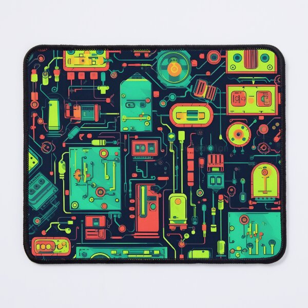 Item preview, Cartoon-Style Electronic Circuitry – Seamless designed and sold by GalacticLabs.