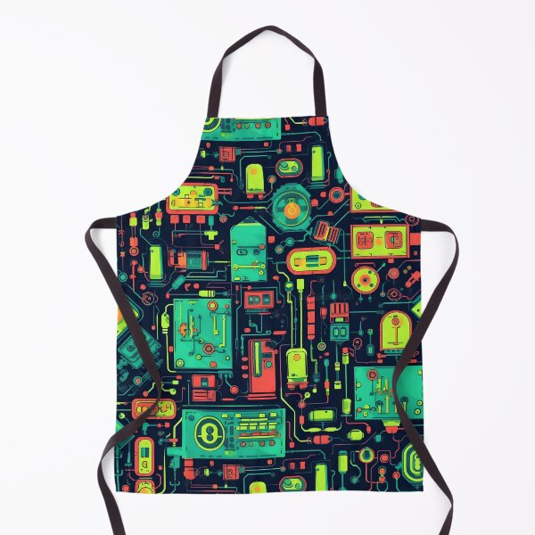 Item preview, Cartoon-Style Electronic Circuitry – Seamless designed and sold by GalacticLabs.