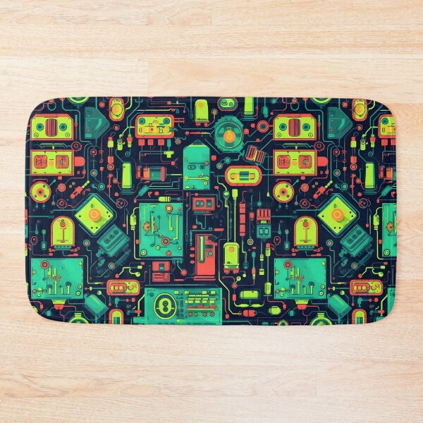 Item preview, Cartoon-Style Electronic Circuitry – Seamless designed and sold by GalacticLabs.