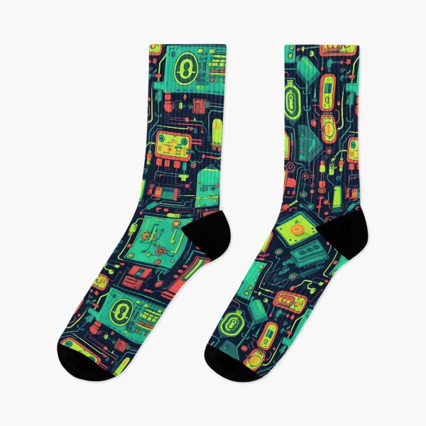 Item preview, Cartoon-Style Electronic Circuitry – Seamless designed and sold by GalacticLabs.