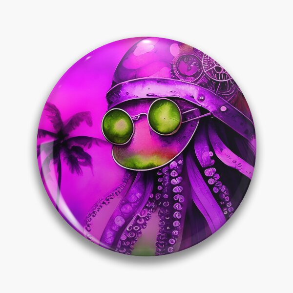 Item preview, Steampunk Octopus Retrofuturism - Lilac and Pink Cephalopod - AI Generated Art 3 of 8 designed and sold by Beachy.