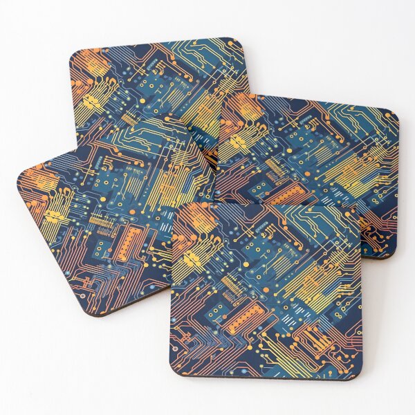 Item preview, Circuit Board Blue & Gold – Seamless designed and sold by GalacticLabs.
