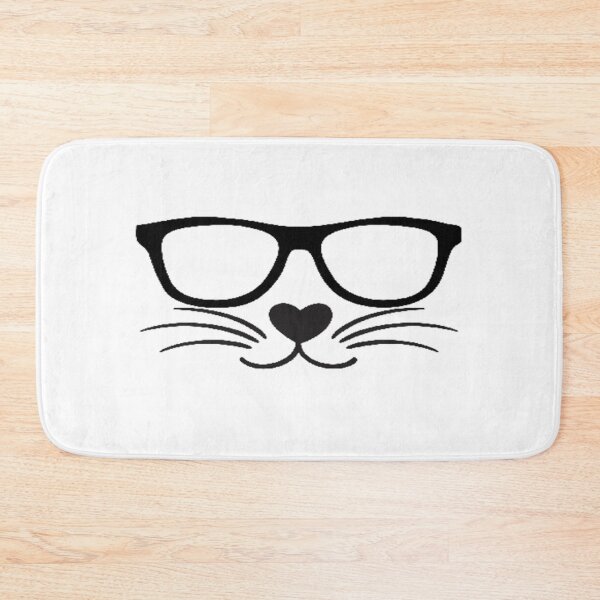 Item preview, cat face wearing glasses designed and sold by AnimalWorldArtt.