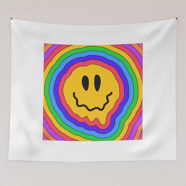 Item preview, Smiley Face Tattoo  Psychedelic Rainbow Smiley designed and sold by kriswilkinson.