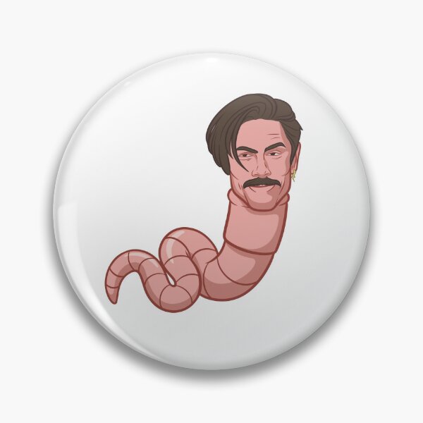 Item preview, a worm with a mustache  designed and sold by pnkrose.